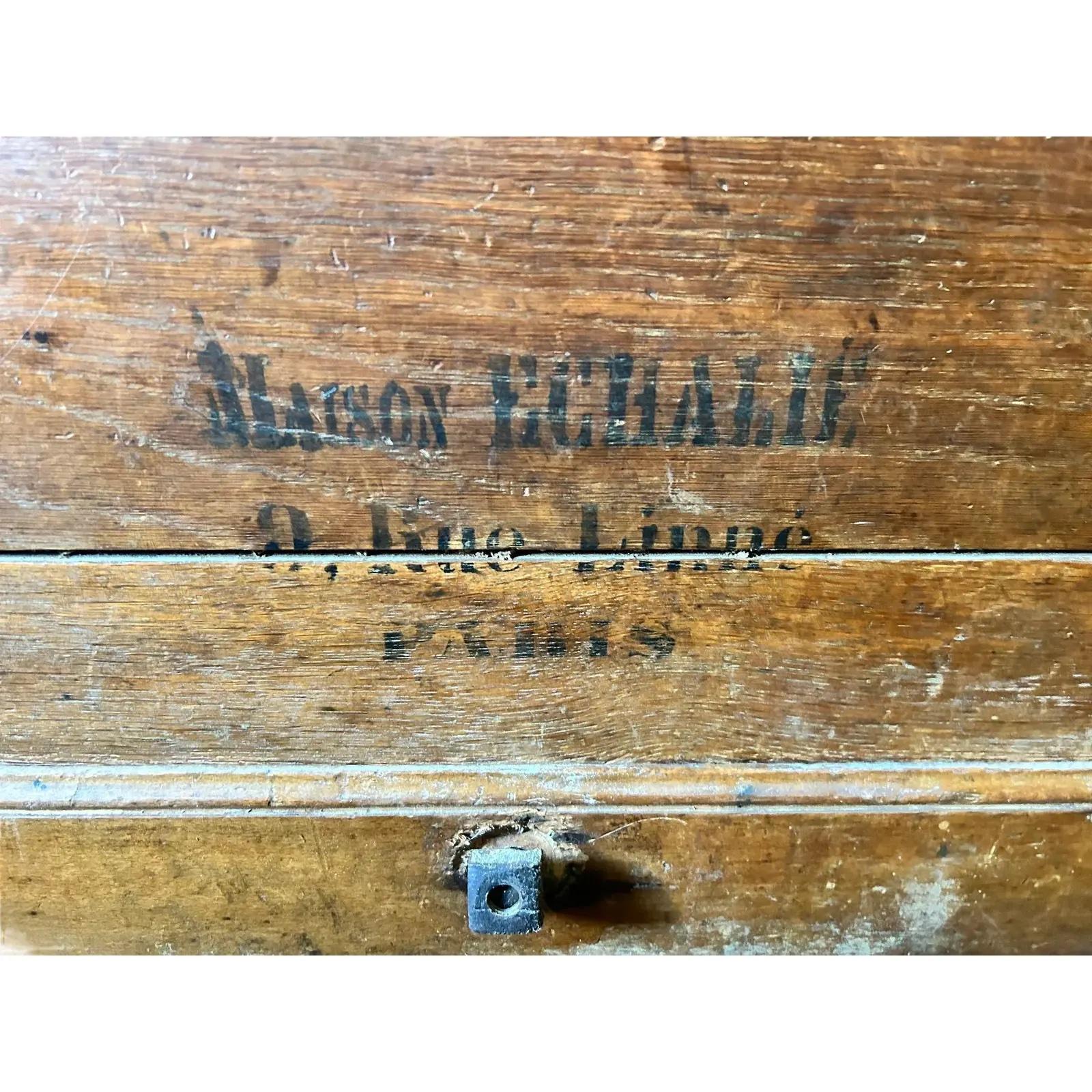 Very large French Oak Trough Container. Great wear and patina to it. Rustic and modern. Can be used in the garden or inside. Has two tops that open up to a massive storage within.  Very stylish piece that could be used as storage or even built into