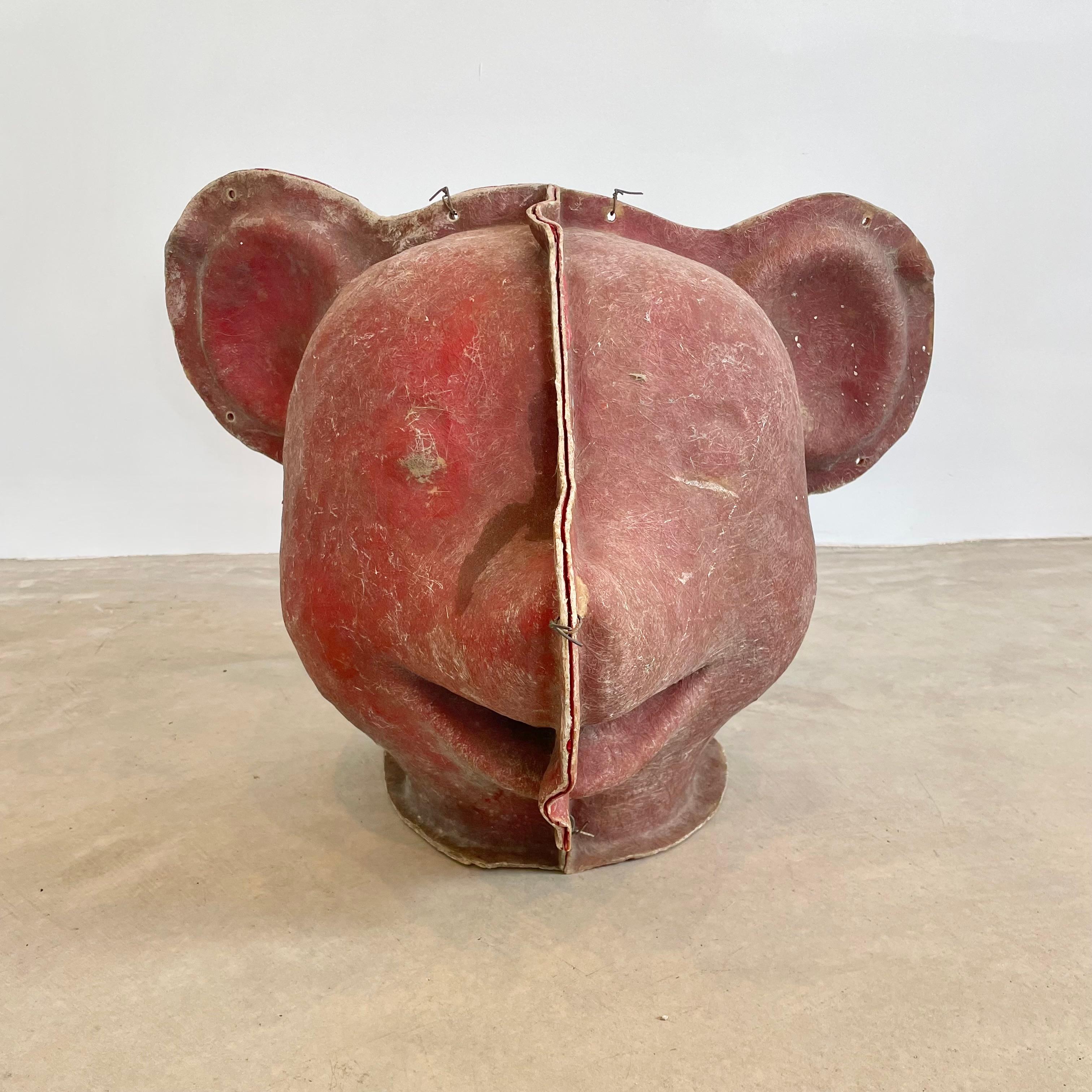 American Giant Fiberglass Teddy Bear Head Mold, 1970s USA For Sale