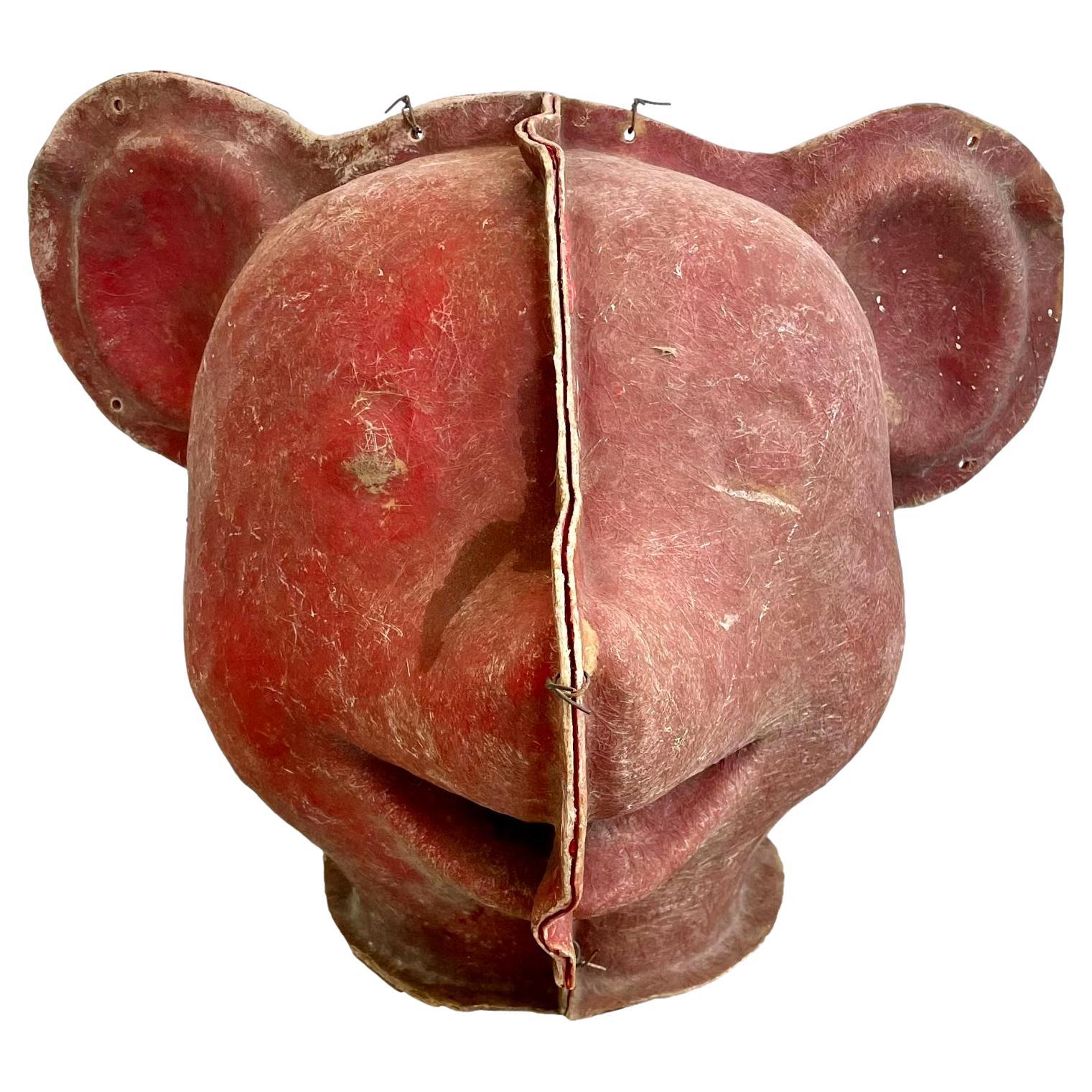 Giant Fiberglass Teddy Bear Head Mold, 1970s USA For Sale