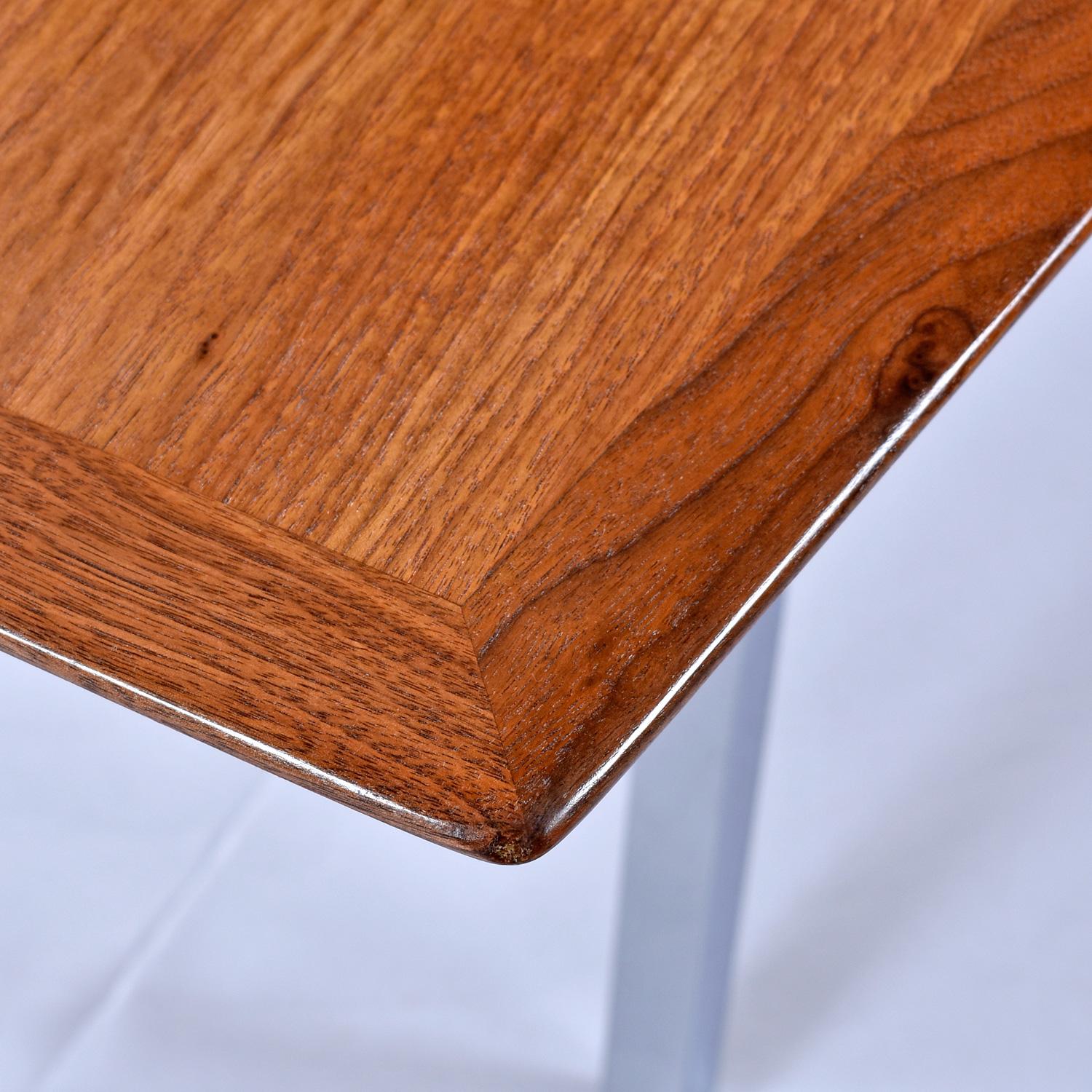 Giant Florence Knoll Konferenz-Boot-Tisch aus Nussbaum Chrom für Knoll International (20. Jahrhundert) im Angebot