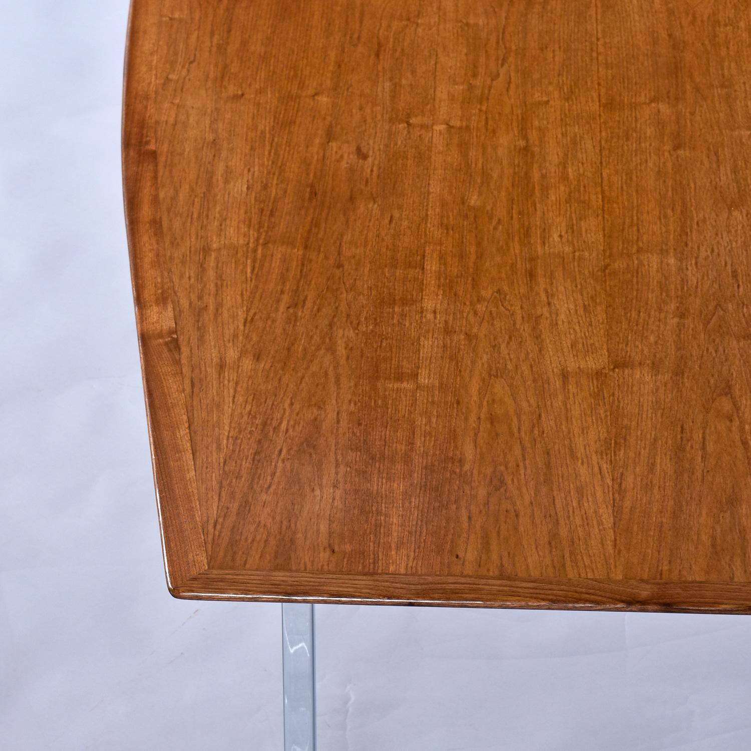 Giant Florence Knoll Konferenz-Boot-Tisch aus Nussbaum Chrom für Knoll International im Angebot 2