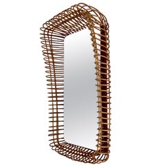 Giant French Bamboo Backlit Mirror