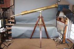 Giant French Telescope on Geared Tripod Base