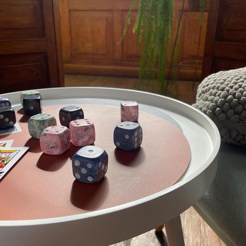 Contemporary Giant Gem stone dice – set of 4 gemstones