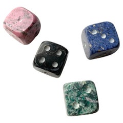 Dés géant en pierre précieuse - set de 4 pierres précieuses
