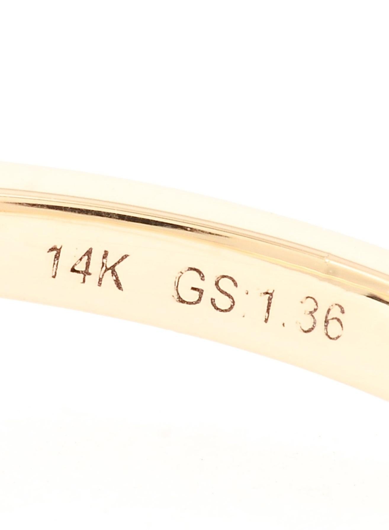 Women's Genuine Arizona Sleeping Beauty Turquoise Ring in 14K Yellow Gold For Sale