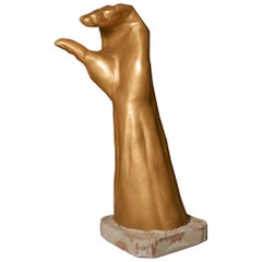 Giant Golden Hand Sculpture