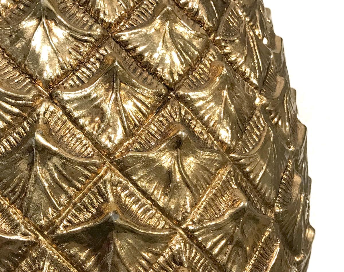 Italian Giant Golden Pineapple Ice Bucket by Mauro Manetti Firenze circa 1960-70