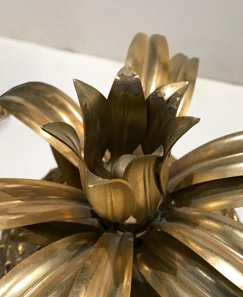 Giant Golden Pineapple Ice Bucket by Mauro Manetti Firenze circa 1960-70 1