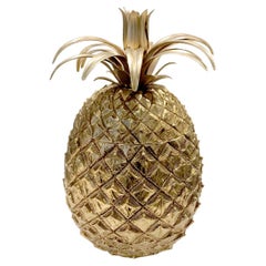 Vintage Giant Golden Pineapple Ice Bucket by Mauro Manetti Firenze circa 1960-70