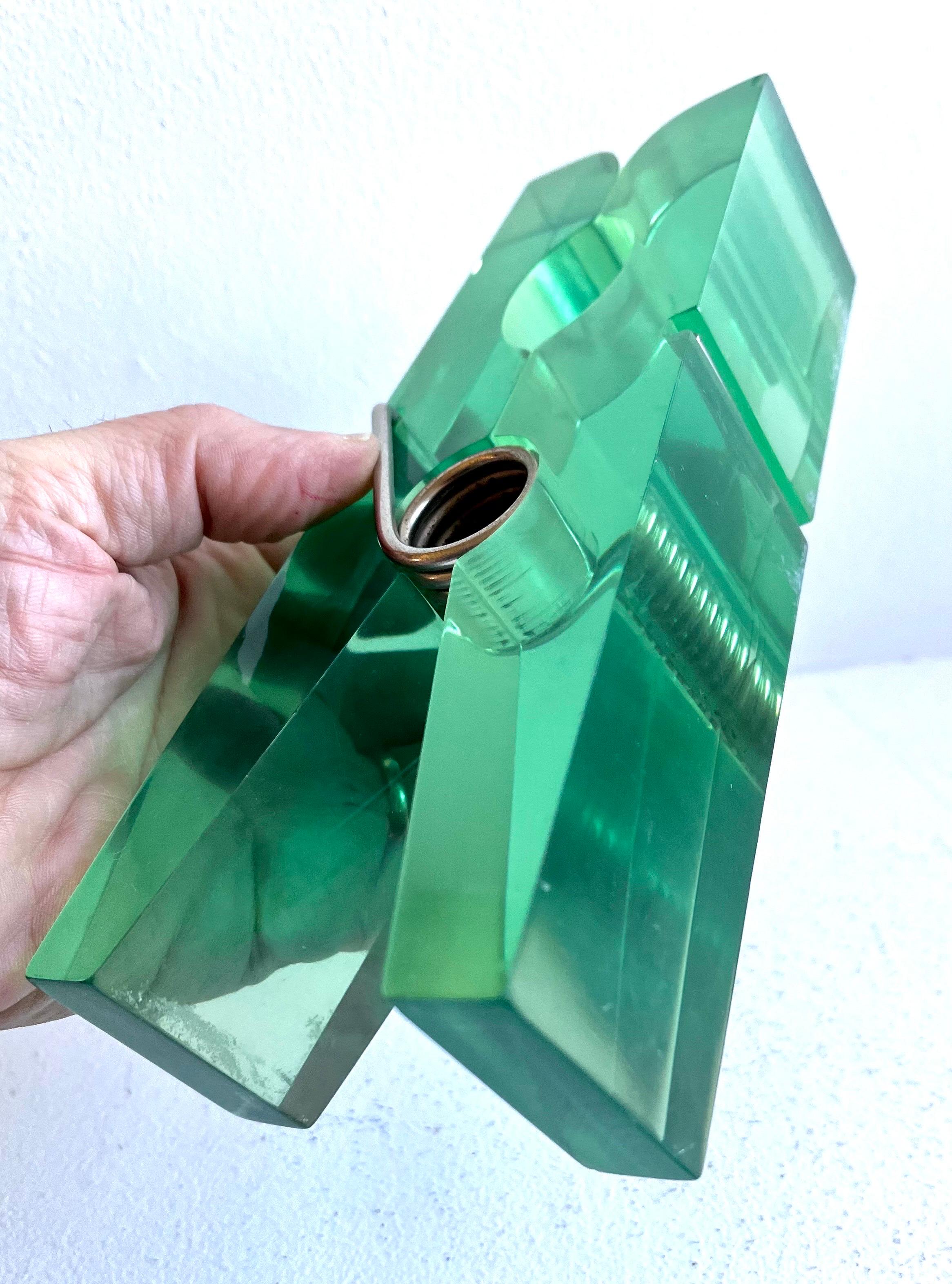 Graffetta gigante in acrilico verde nello stile di Claes Oldenburg degli anni '80 in vendita 5