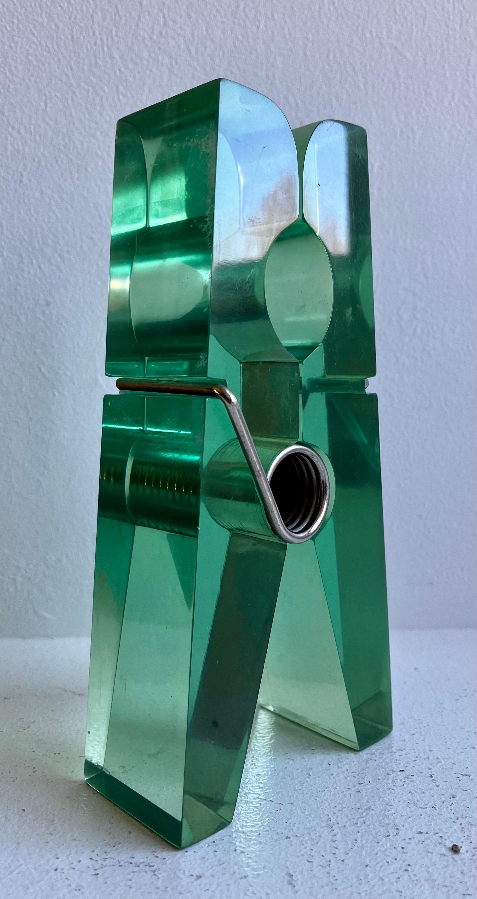 Americano Graffetta gigante in acrilico verde nello stile di Claes Oldenburg degli anni '80 in vendita