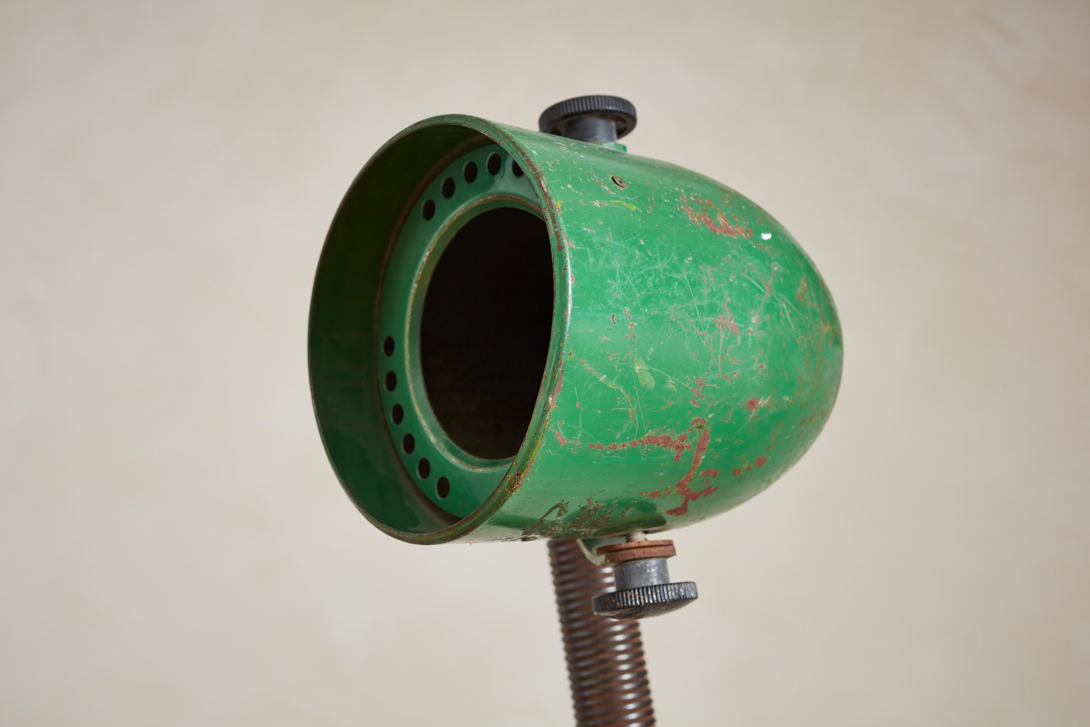 Lampadaire industriel vert géant en vente 8