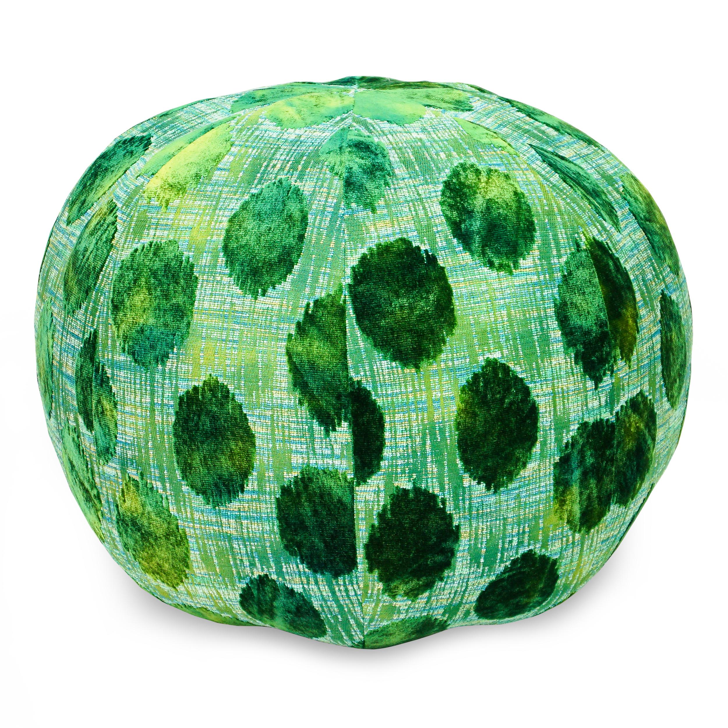 Modern Giant Green Pouf Ottoman For Sale