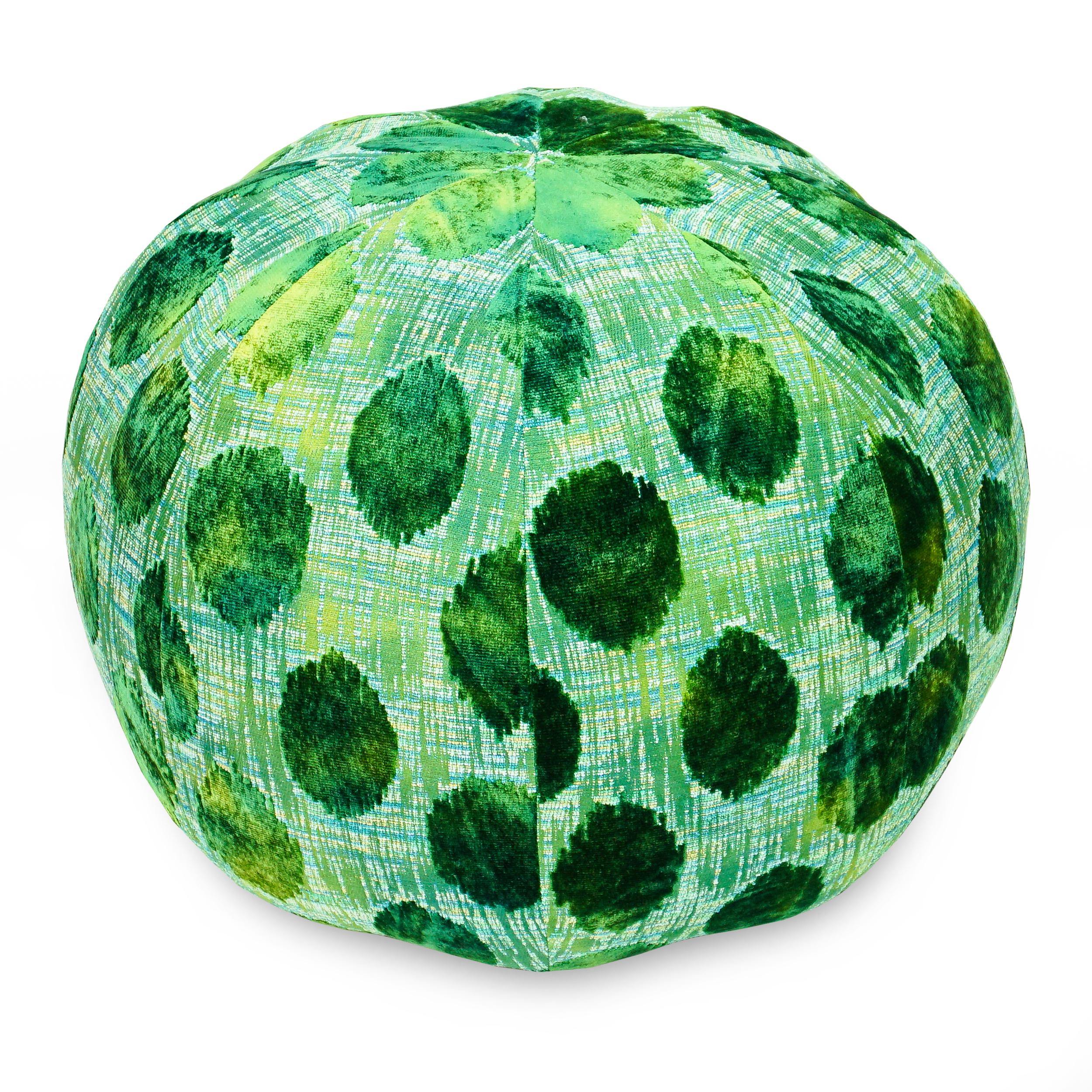 American Giant Green Pouf Ottoman For Sale