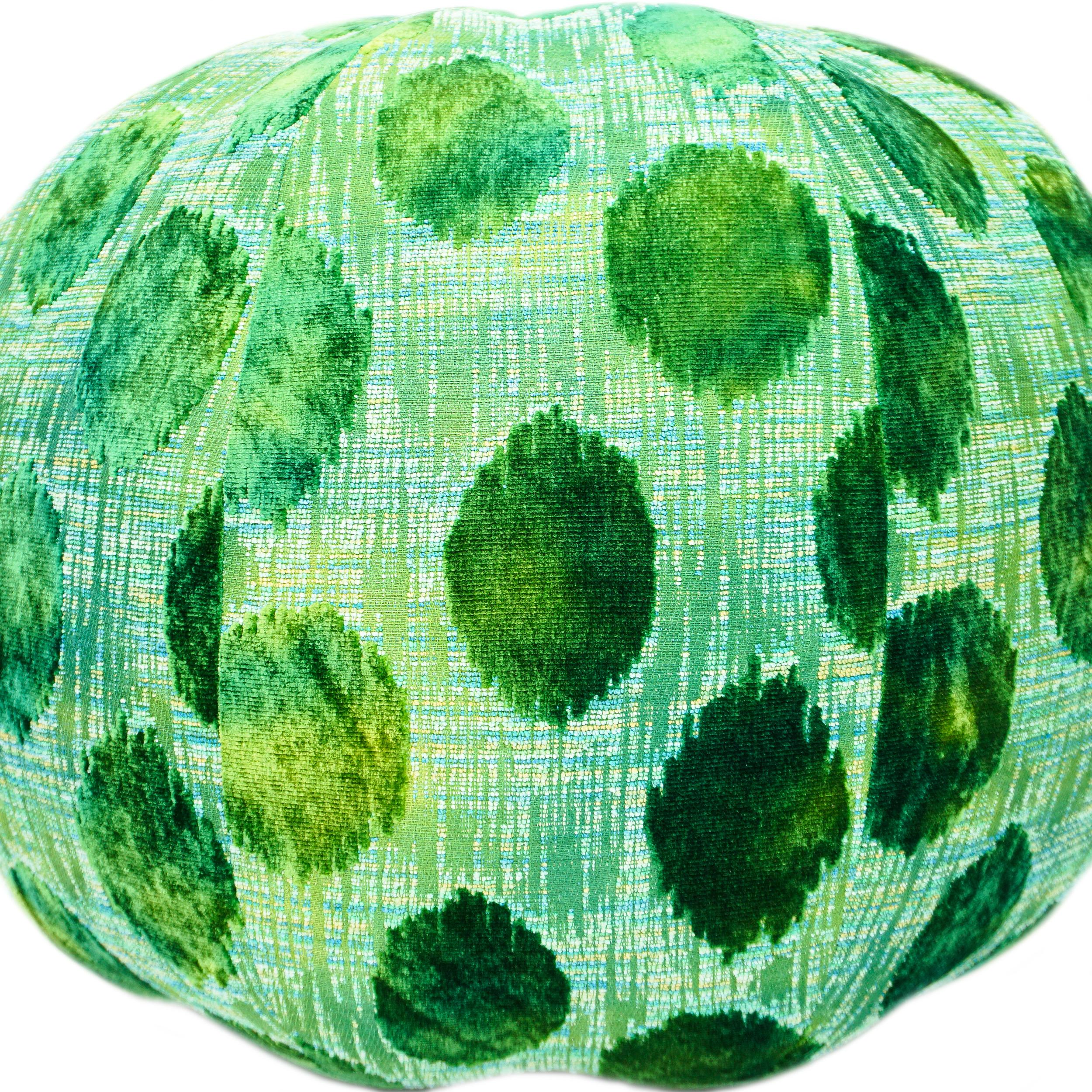 Giant Green Pouf Ottoman In New Condition For Sale In Greenwich, CT