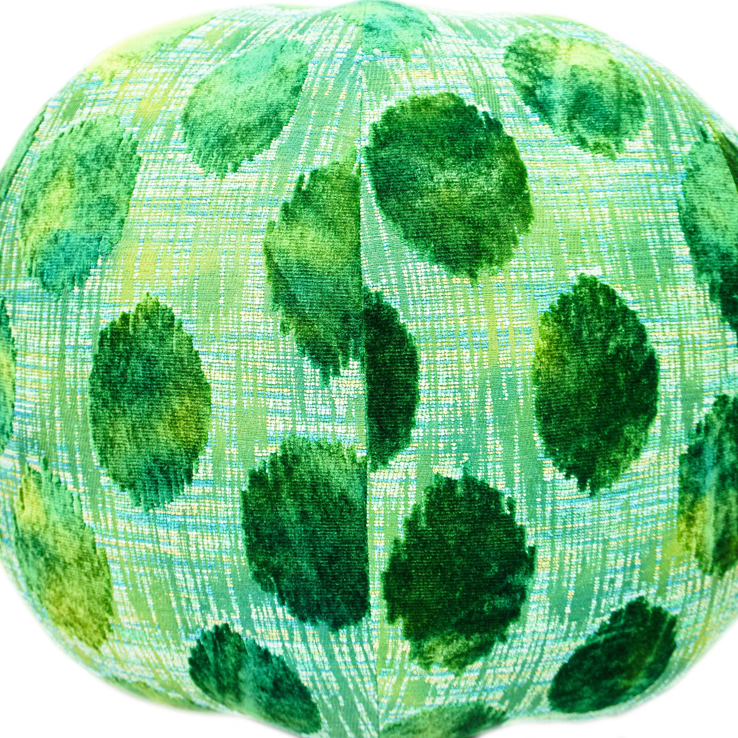 Contemporary Giant Green Pouf Ottoman For Sale