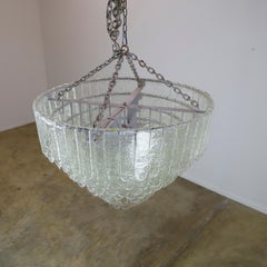 Lustre géant en verre soufflé à la main par Feders