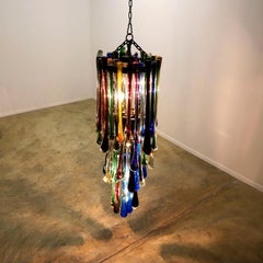 Giant Hand Blown Glass Chandelier by Feders