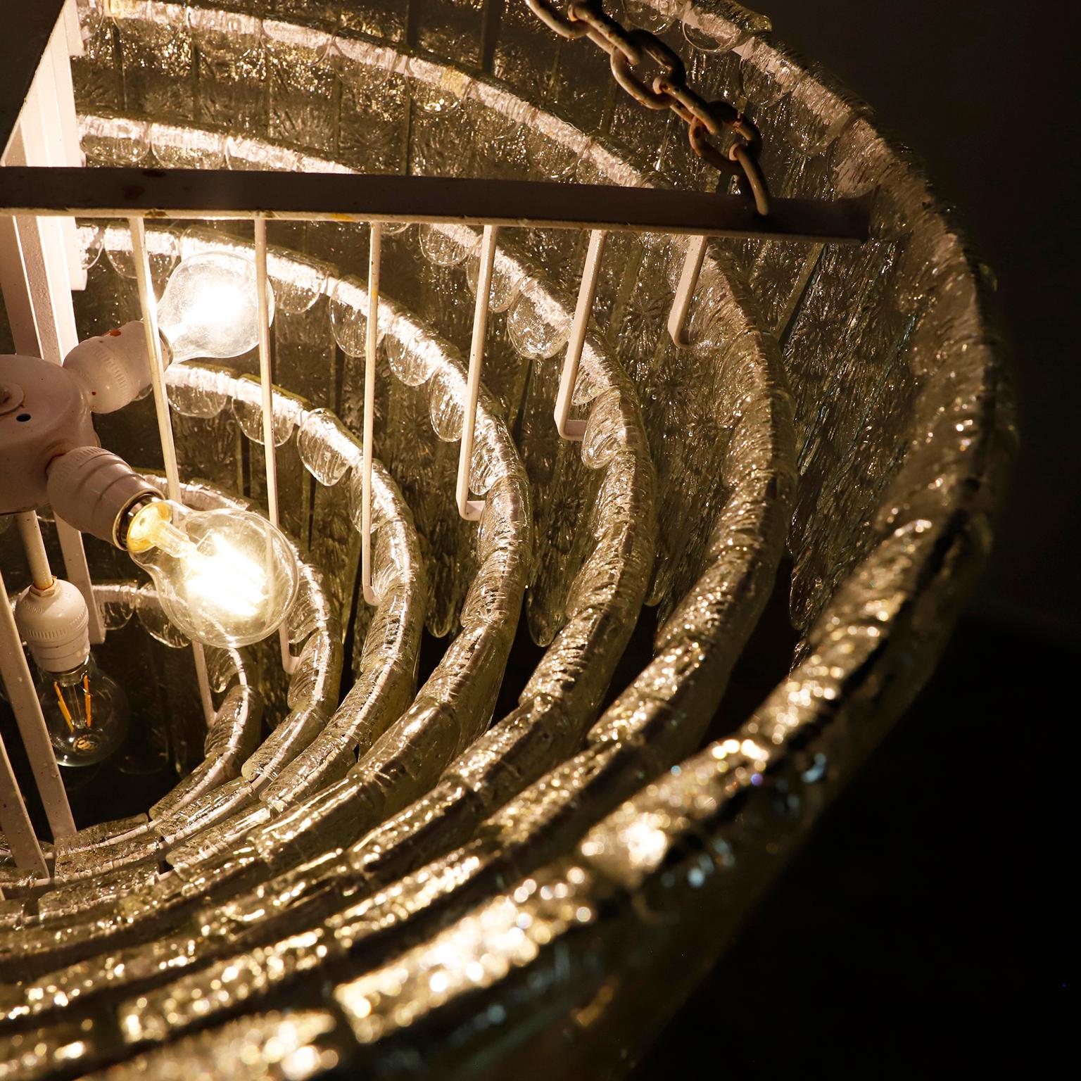Lustre géant en verre soufflé à la main par Feders Bon état - En vente à Mexico City, CDMX
