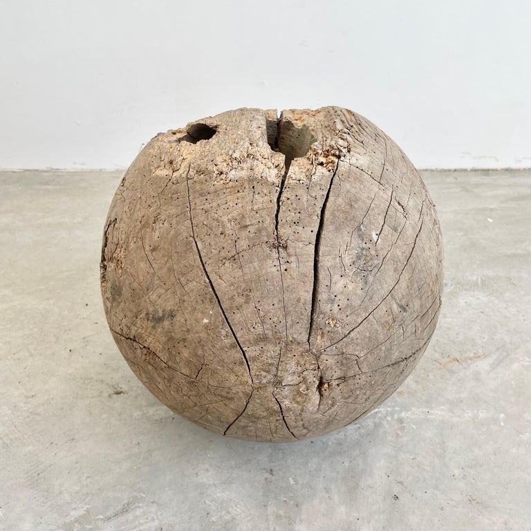 Giant HandMade Wooden Bowling Balls, 1960s France For Sale at 1stDibs