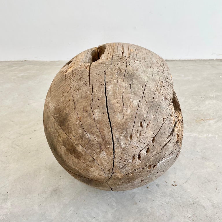 Giant HandMade Wooden Bowling Balls, 1960s France For Sale at 1stDibs