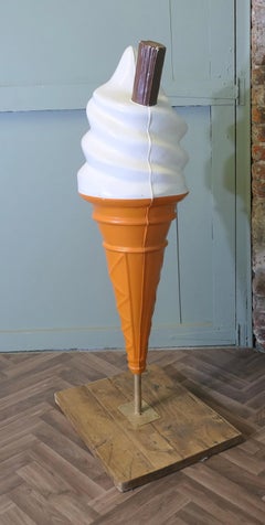 Giant Ice Cream Advertising Sign, Funky Quirky Nostalgic