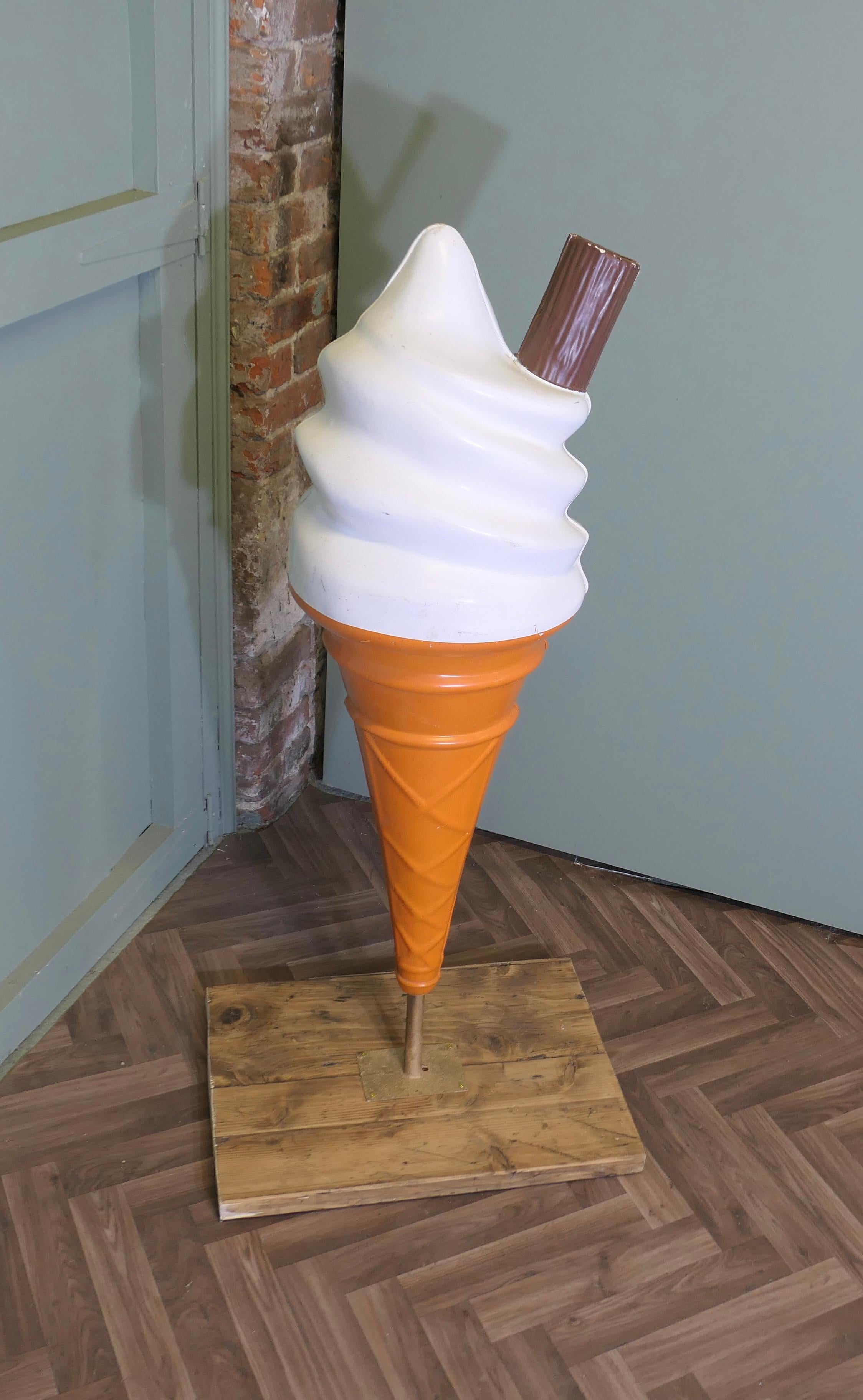 Plastic Giant Ice Cream Advertising Sign, Funky Quirky Nostalgic For Sale
