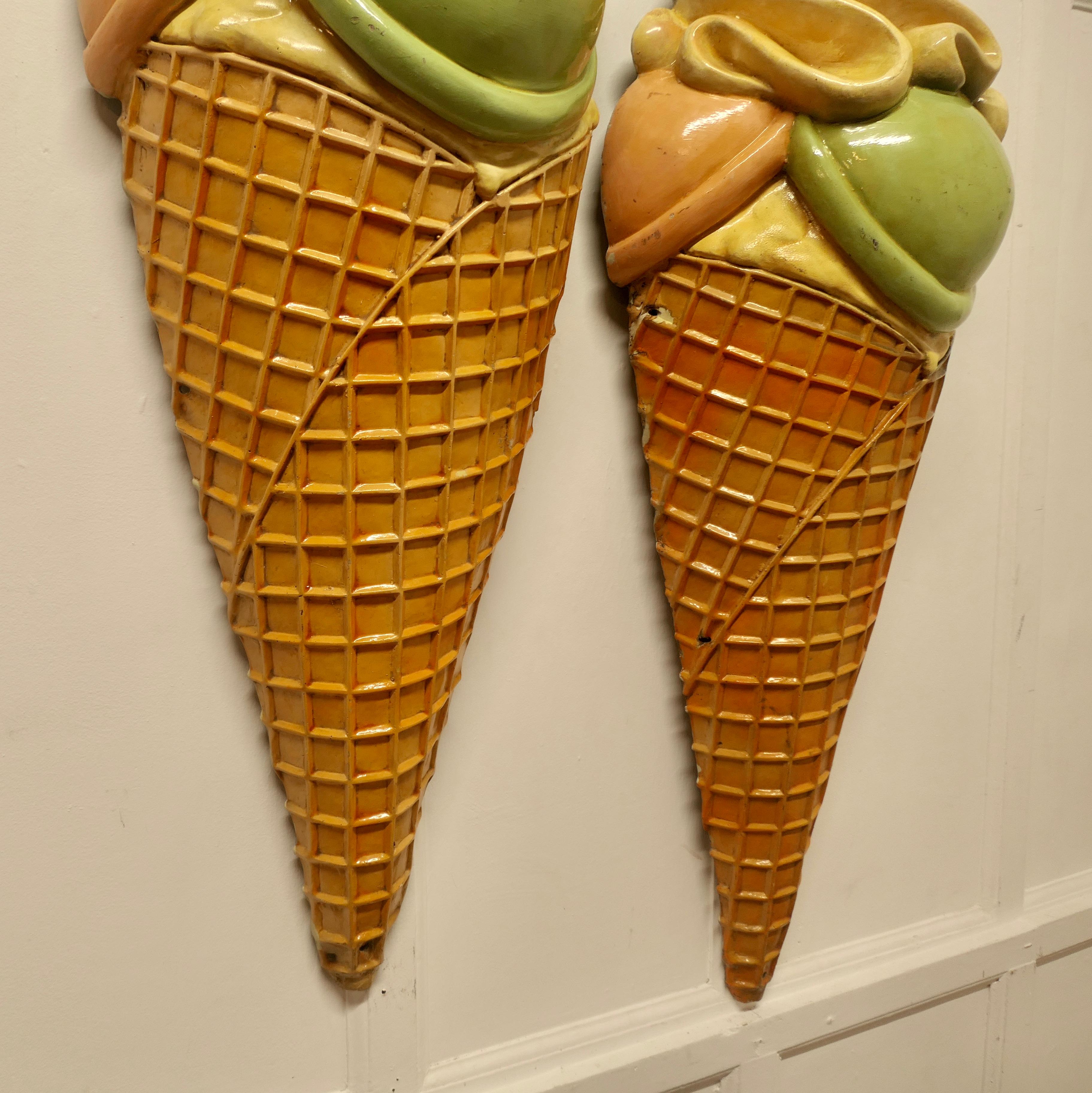 Carteles publicitarios gigantes de helados, Funky Quirky Nostalgic mediados del siglo XX