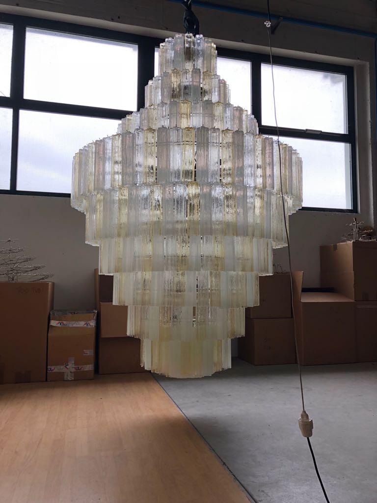 Métal Giant Italian Chandelier, Murano en vente