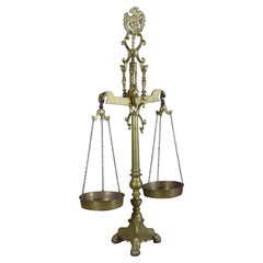 Giant Italian early 18th Century Brass Scale / Planter featuring St. George