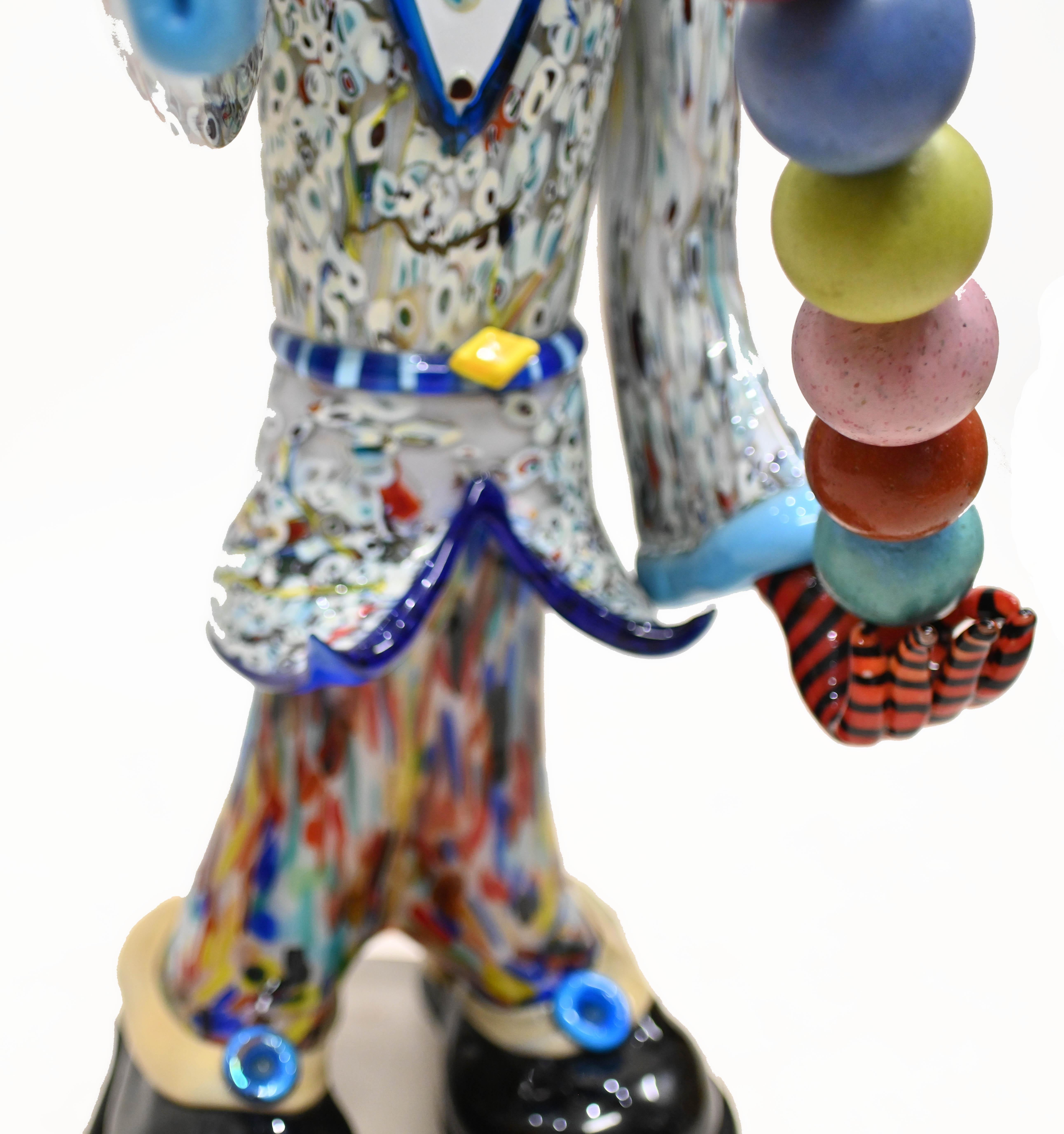 murano clown figurines