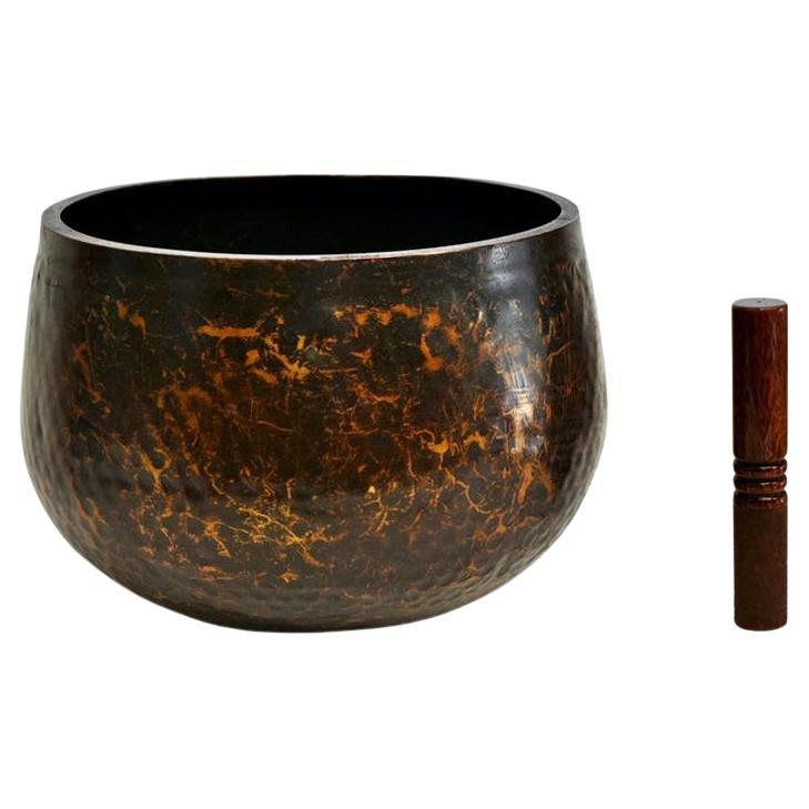 Giant Japanese Antique Ceremonial Singing Bowl 13"