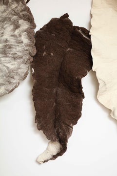 Giant Leaf, Naturally Dyed Felted Wool Sculpture by Inês Schertel, Brazil, 2019