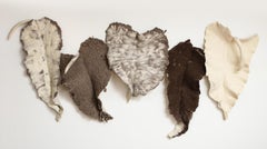 Giant Leaf, Naturally Dyed Felted Wool Sculpture by Inês Schertel, Brazil, 2019
