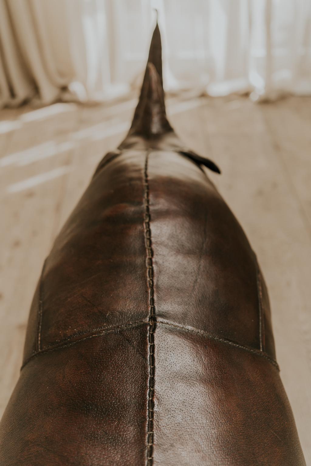 leather rhinoceros footstool for sale