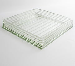 Giant Lumax Mid-Century Modern Glass Desk Tidy, Catchall Bowl, Centerpiece