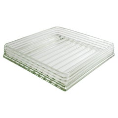 Giant Lumax Mid-Century Modern Glass Desk Tidy, Catchall Bowl, Centerpiece