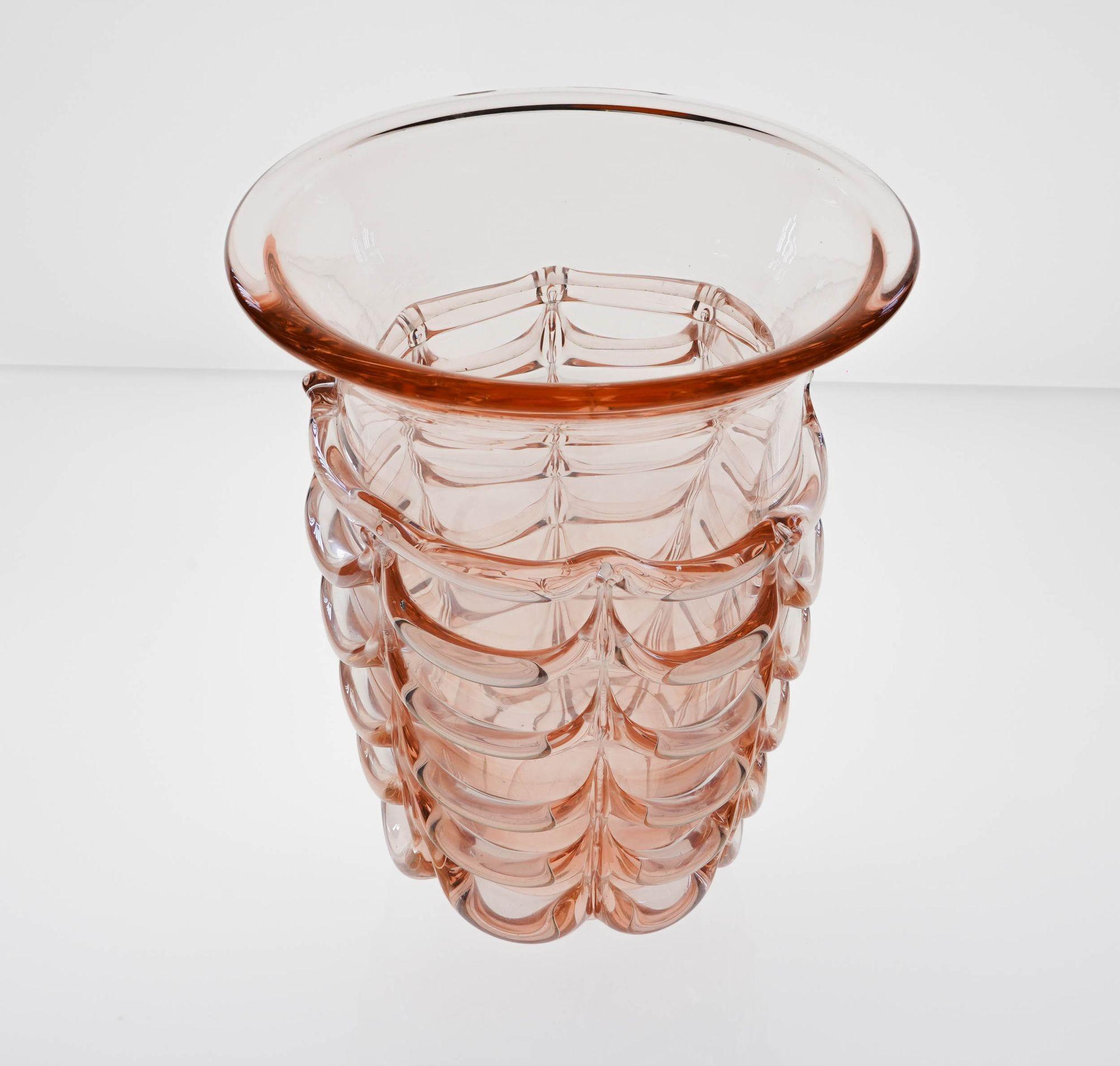 Vaso o secchiello per il ghiaccio gigante e massiccio in vetro di Murano. Seguso Vetri d'Arte. Unico in vendita 8