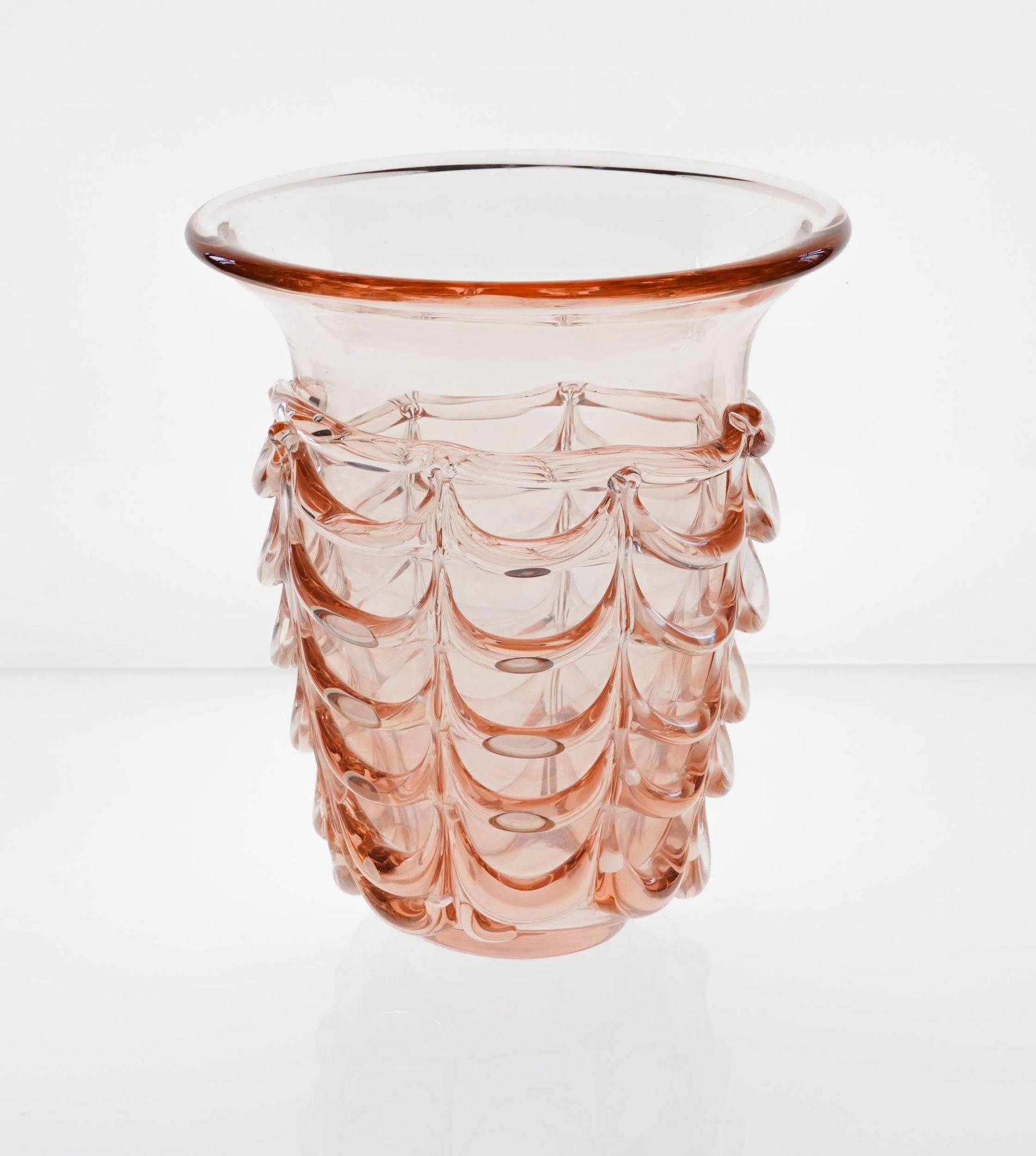 Vaso o secchiello per il ghiaccio gigante e massiccio in vetro di Murano. Seguso Vetri d'Arte. Unico in vendita 10