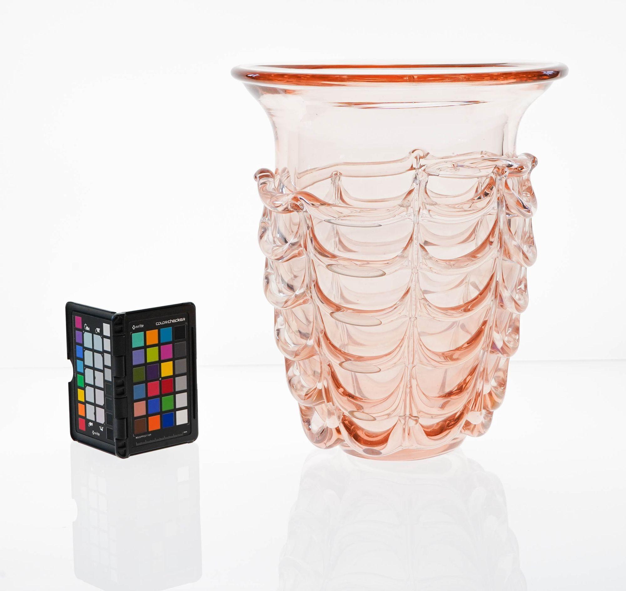 Vaso o secchiello per il ghiaccio gigante e massiccio in vetro di Murano. Seguso Vetri d'Arte. Unico in vendita 13
