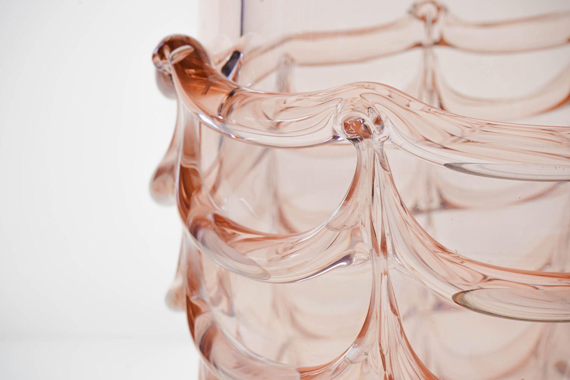 Mid-Century moderno Vaso o secchiello per il ghiaccio gigante e massiccio in vetro di Murano. Seguso Vetri d'Arte. Unico in vendita