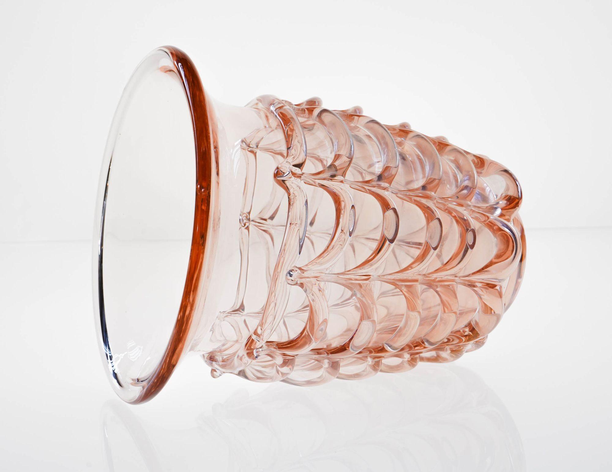 Italiano Vaso o secchiello per il ghiaccio gigante e massiccio in vetro di Murano. Seguso Vetri d'Arte. Unico in vendita