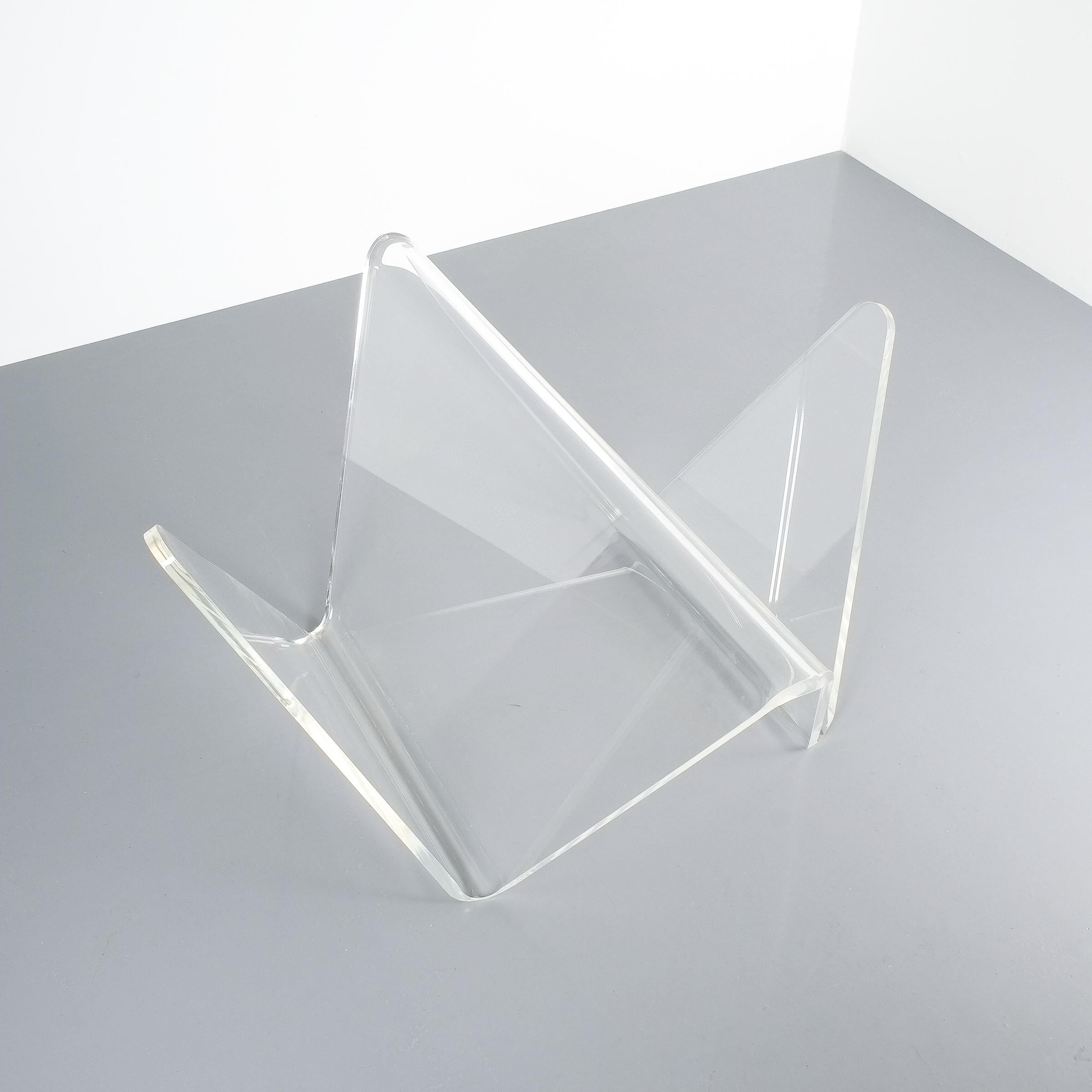 Mid-20th Century Giant Midcentury Lucite Magazine Rack or Easel, Germany circa 1960 For Sale