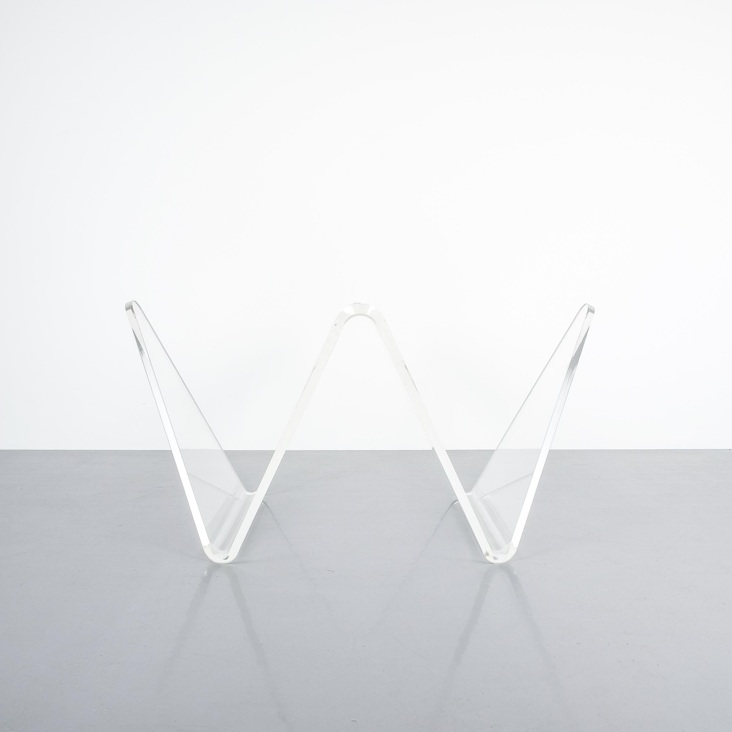 Giant Midcentury Lucite Magazine Rack or Easel, Germany circa 1960 1