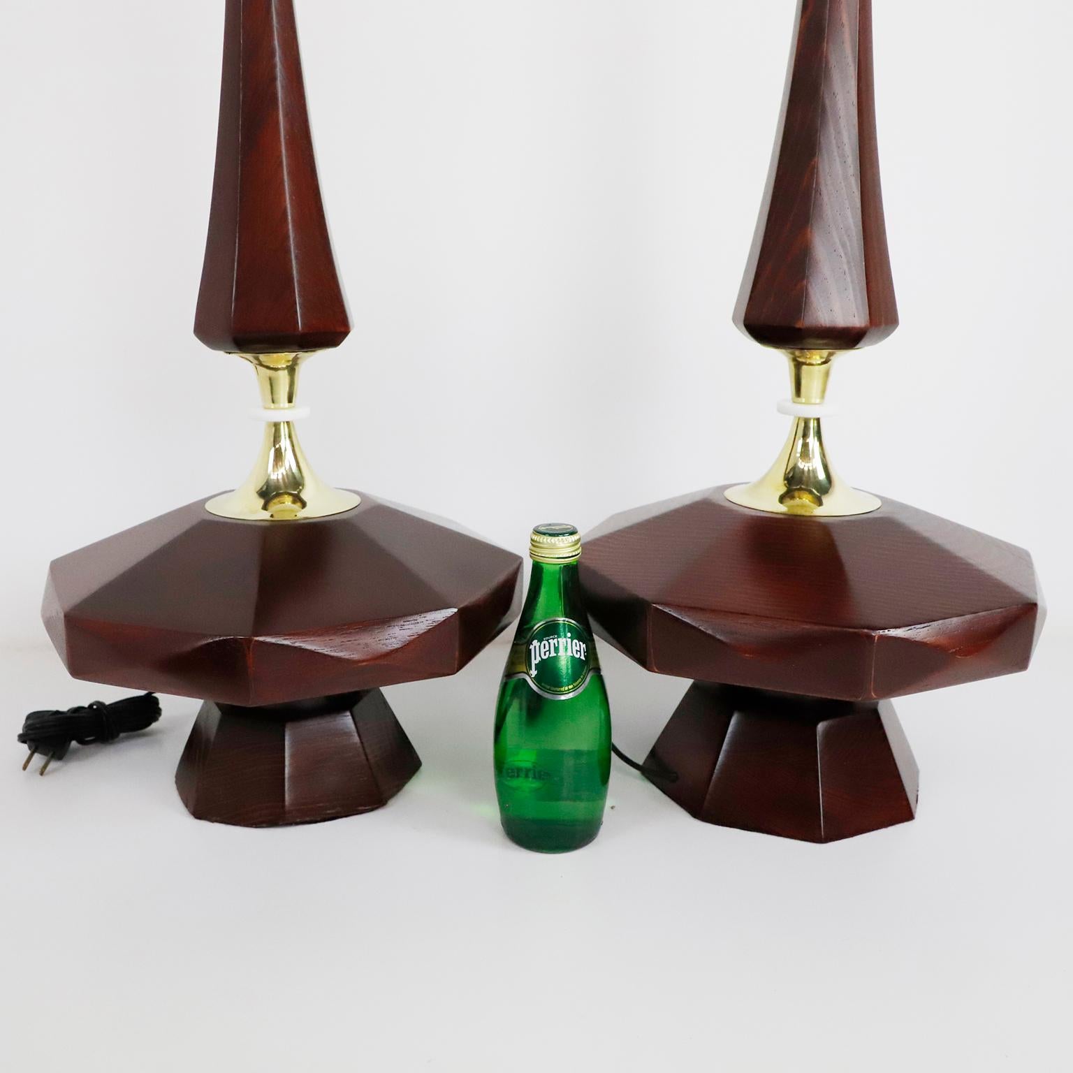 Mid-20th Century Giant Mid Century Mexican Modernist Table Lamps Attributed to Eugenio Escudero For Sale