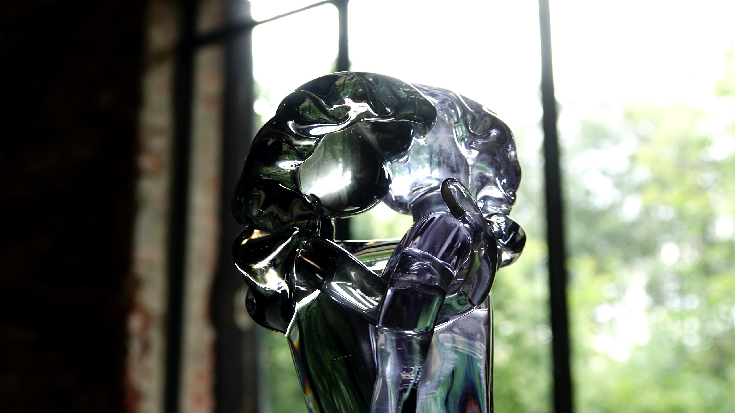 Giant Murano Art Glass Maestro Rosin Lovers Sculpture, Italy In Good Condition In Munster, NRW
