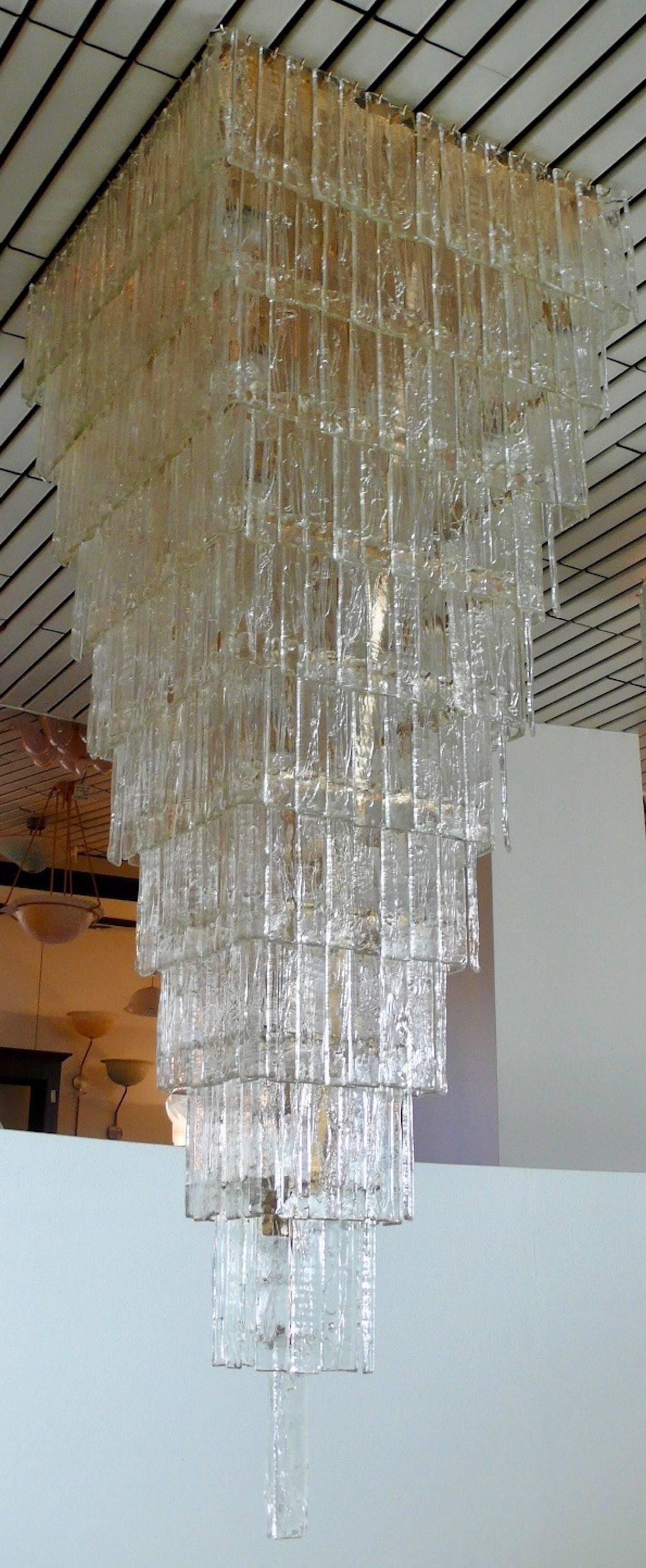 Italian Giant Murano Glass Chandelier
