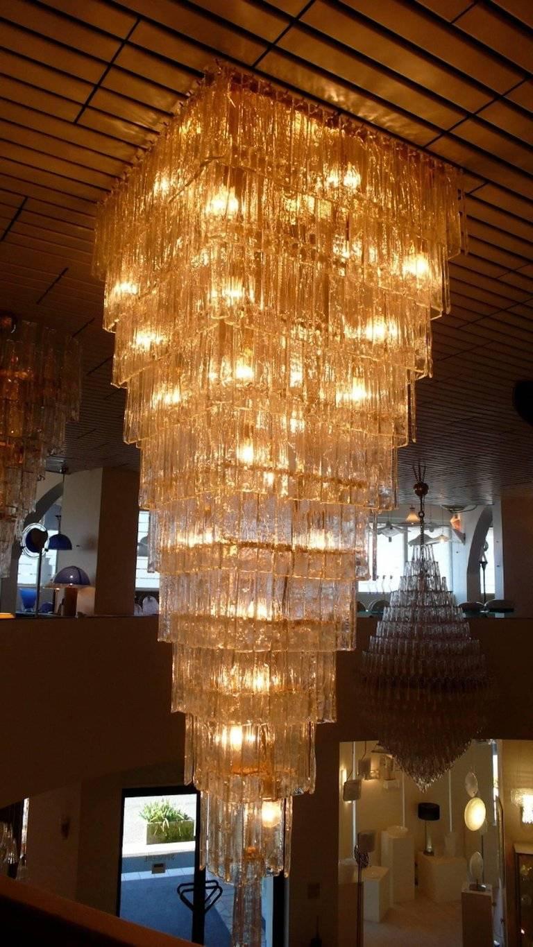 Contemporary Giant Murano Glass Chandelier