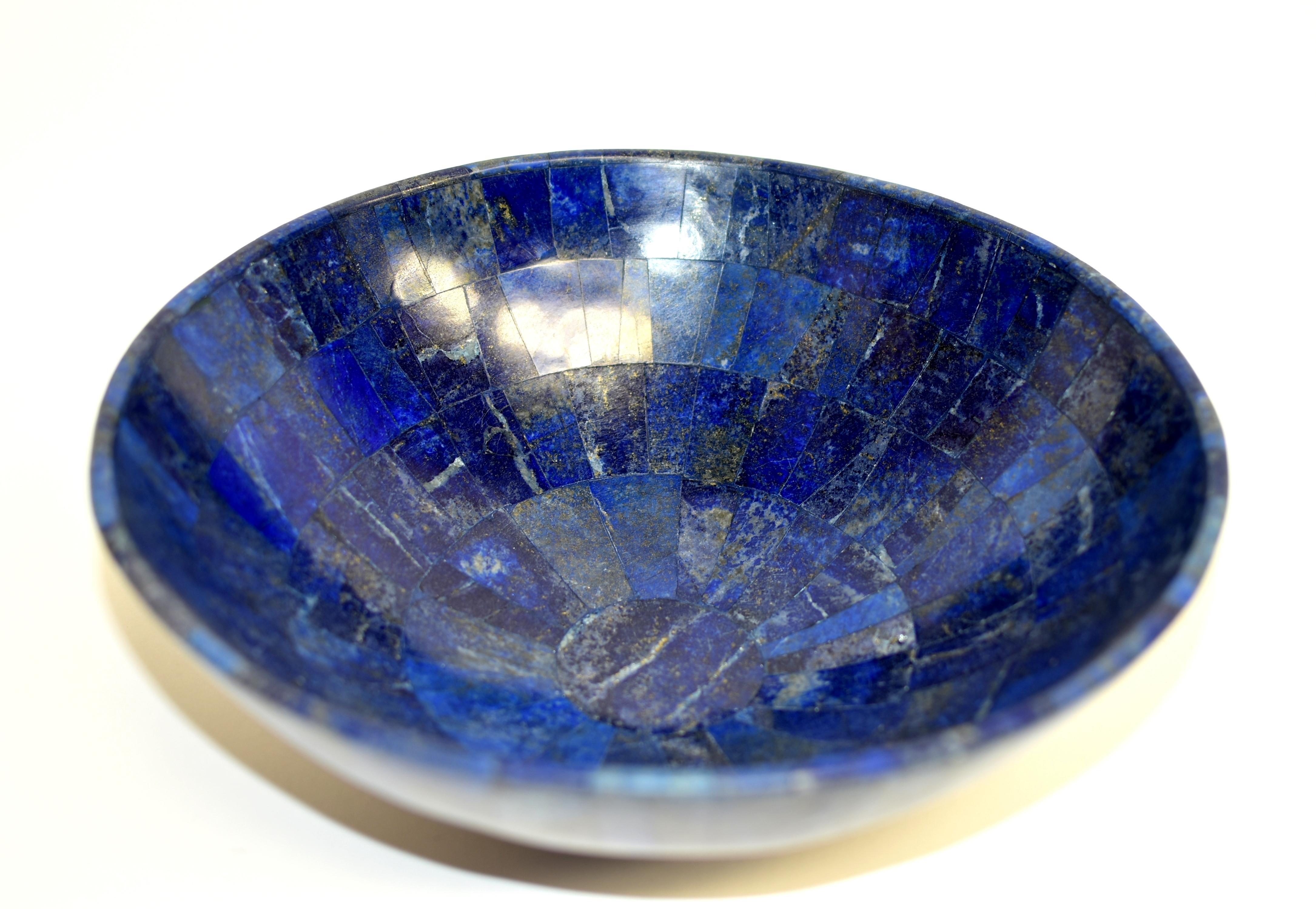 Giant Natural Lapis Lazuli Bowl In Excellent Condition In Somis, CA